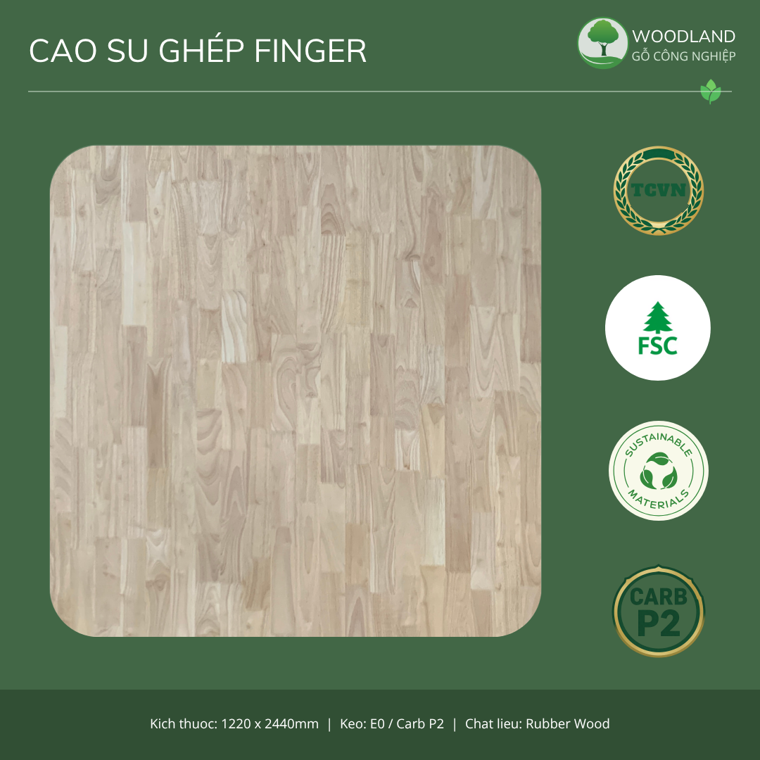 Finger Jointed Rubber Wood
