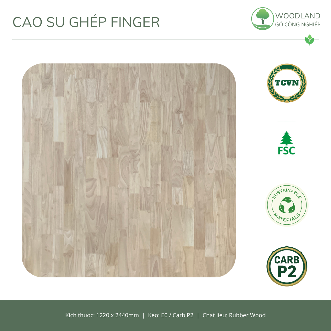 Finger Jointed Rubber Wood